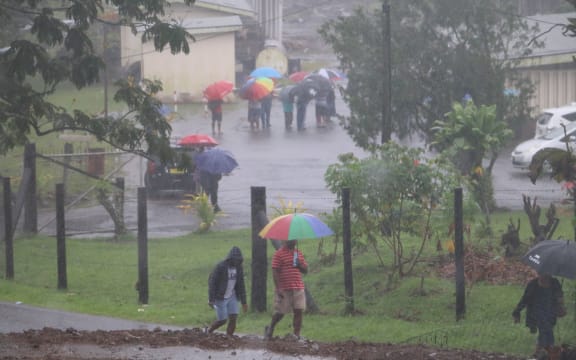 Rain in Fiji during election polling