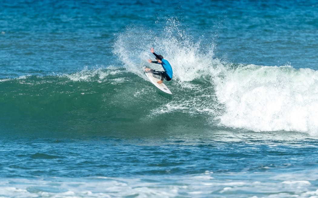 Harrison Biddle at the National Surfing Championship.