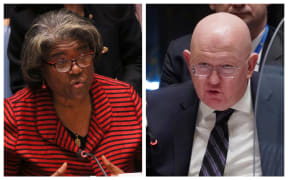 Russia's UN ambassador Vassily Nebenzia
The US ambassador to the United Nations, Linda Thomas-Greenfield