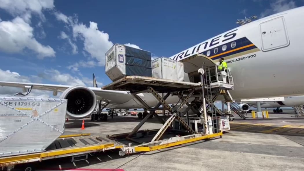 Covid-19 vaccine arrival in New Zealand on 2 March, 2021.