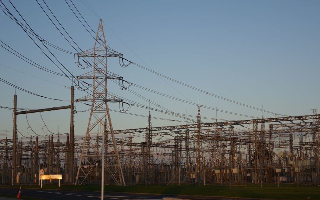 Pylons at the Otahuhu power station.
