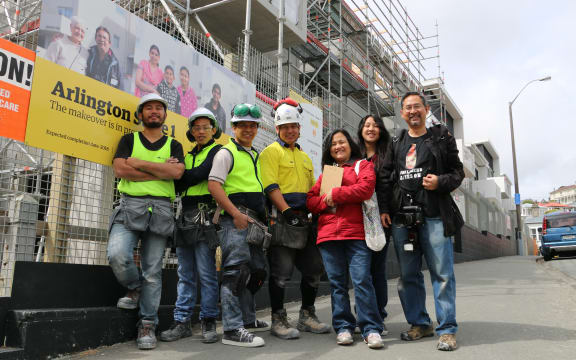 Oversees Filipino Worker (OFW) with Meia Lopez, daughter Kathy and Jojo Espinas