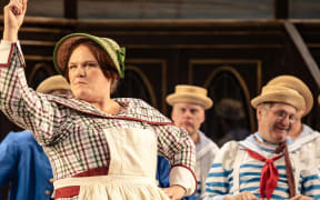 New Zealand opera singer Rhonda Browne in English National Opera's 2025-26 production of HMS Pinafore.