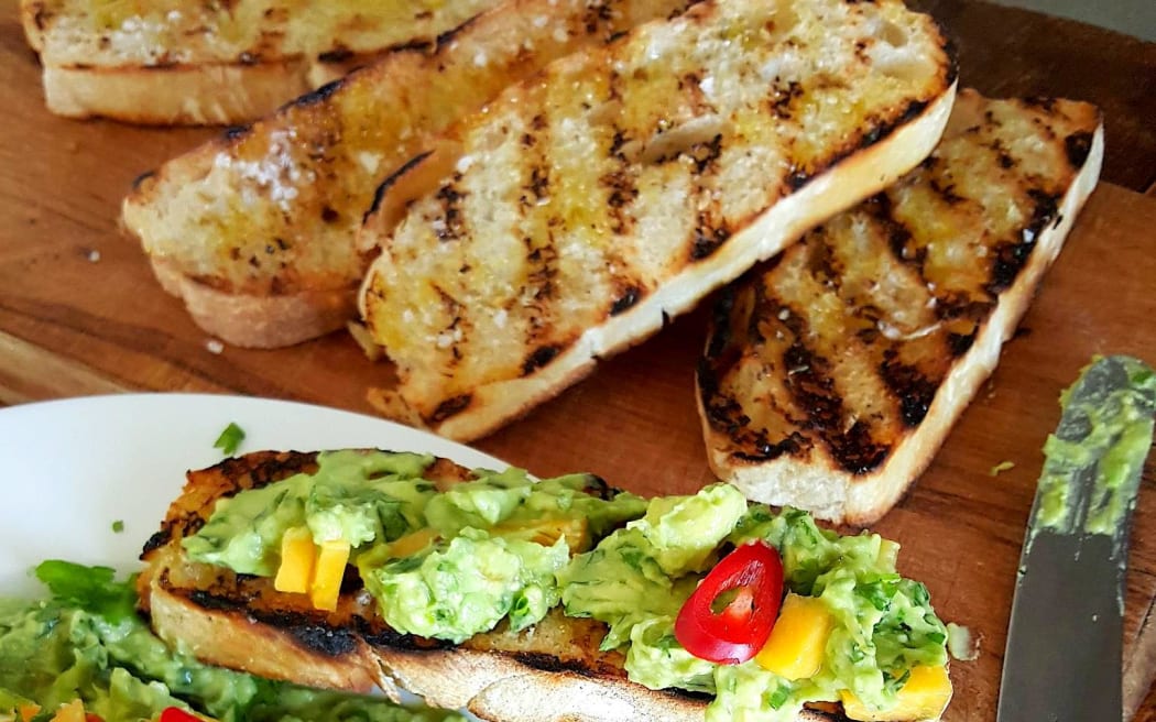 Peach Avocado Guacamole