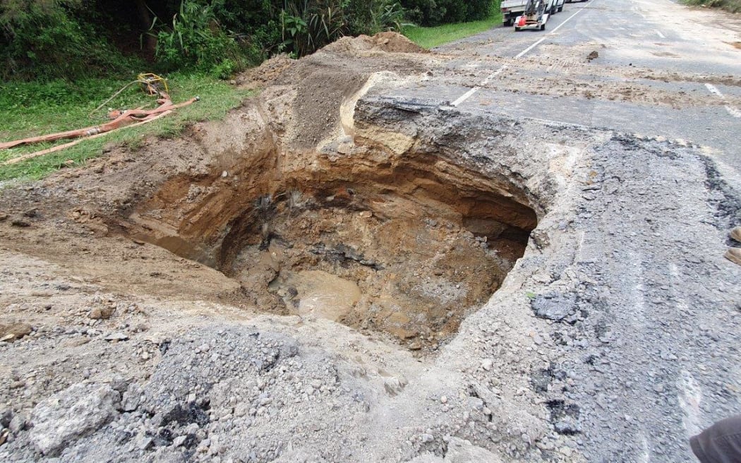 The tomo found underneath State Highway 29A.