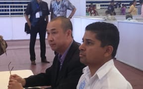 Fiji Electoral Commissioner Chen Bunn Young Sent and Supervisor of Elections Mohammed Saneem