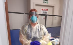 Sue Wilson, a nurse at the Invercargill testing centre.