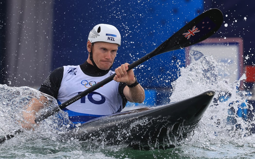 Men’s Kayak Single - Finn Butcher of New Zealand.
Men’s Kayak Single Canoe Slalom at Nautical St - White Water, Paris, France on Thursday 1 August 2024. Photo credit: Iain McGregor / www.photosport.nz