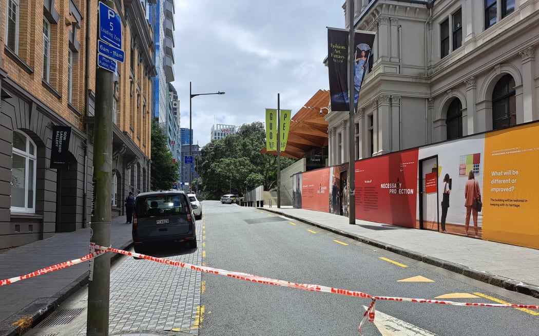 Police respond to an incident at Albert Park in Auckland on 24 January, 2024.