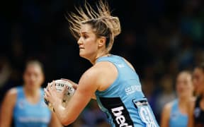 Te Paea Selby-Rickit of the Steel in action. 2017 ANZ Premiership.