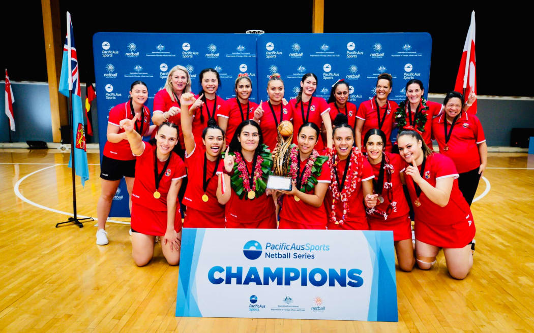 The champion Tongan Tala netball team have dominated the PacAUS Netball series again in 2024. Photo: Netball Australia