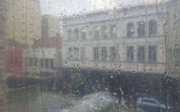 Rain in Dunedin as severe weather starts to hit Otago.