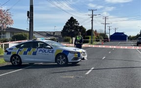 The scene on Te Rahu Rd in Te Awamutu where a man died overnight.