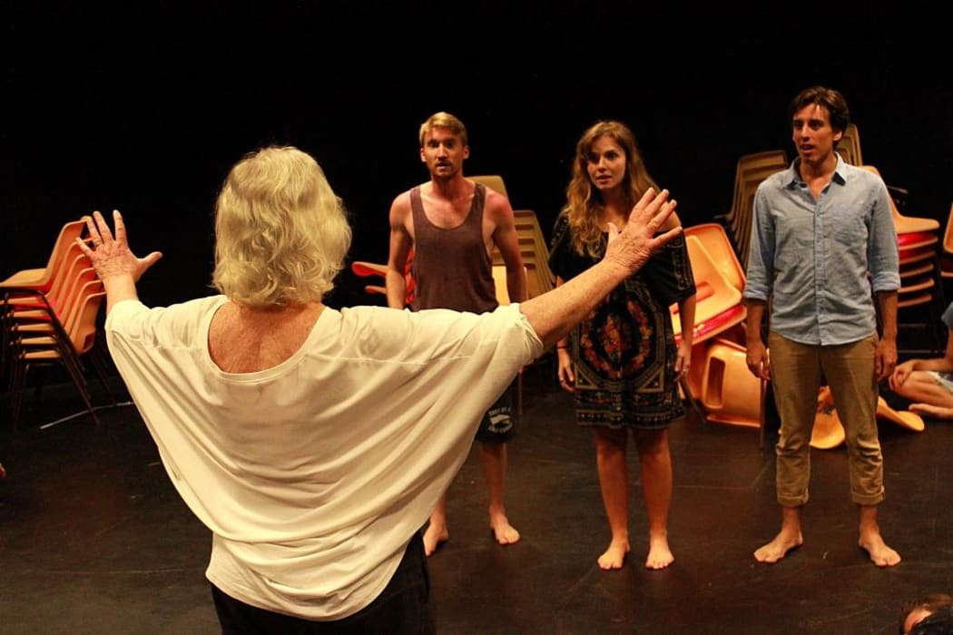 Rehearsals for The Tempest on at the Pop-Up Globe.