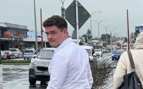 Bay of Plenty policeman Harrison Rickard-Simms outside Tokoroa District Court after successfully overturning his drink-driving conviction.
