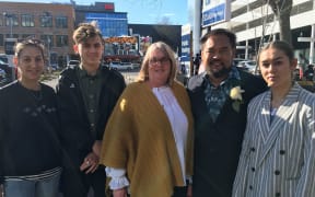 Rashid Bin Omar and family outside High Court after sentencing of mosque gunman
Wife is Rosemary Omar