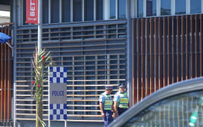 Samoa police in Apia, Samoa.