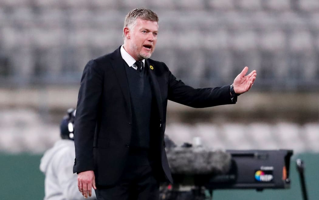 Ufuk Talay, coach of the Phoenix during the A-League match,  Wellington Phoenix v Newcastle Jets at Netstrata Jubilee Stadium , Thursday 13th August 2020 Copyright Photo: David Neilson / www.photosport.nz