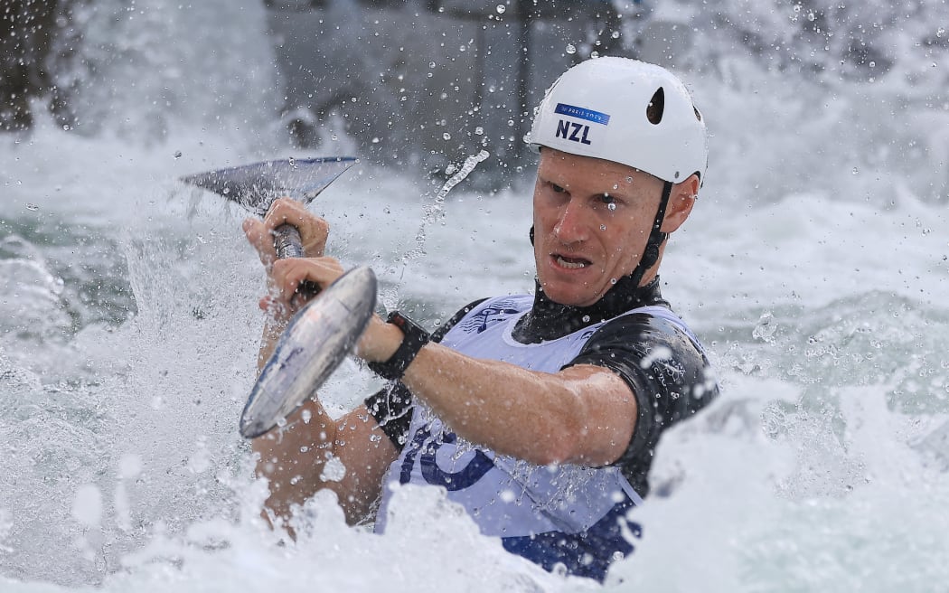 Men’s Kayak Single - Finn Butcher of New Zealand.
Men’s Kayak Single Canoe Slalom at Nautical St - White Water, Paris, France on Thursday 1 August 2024. Photo credit: Iain McGregor / www.photosport.nz