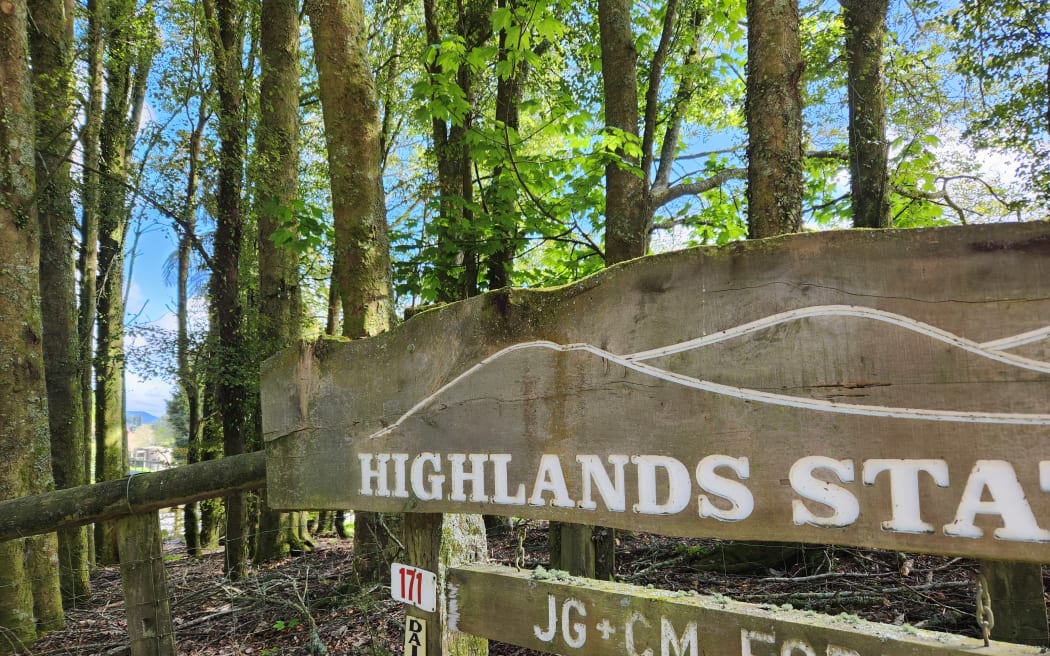 The entryway to Highlands Station, 15km south of Rotorua