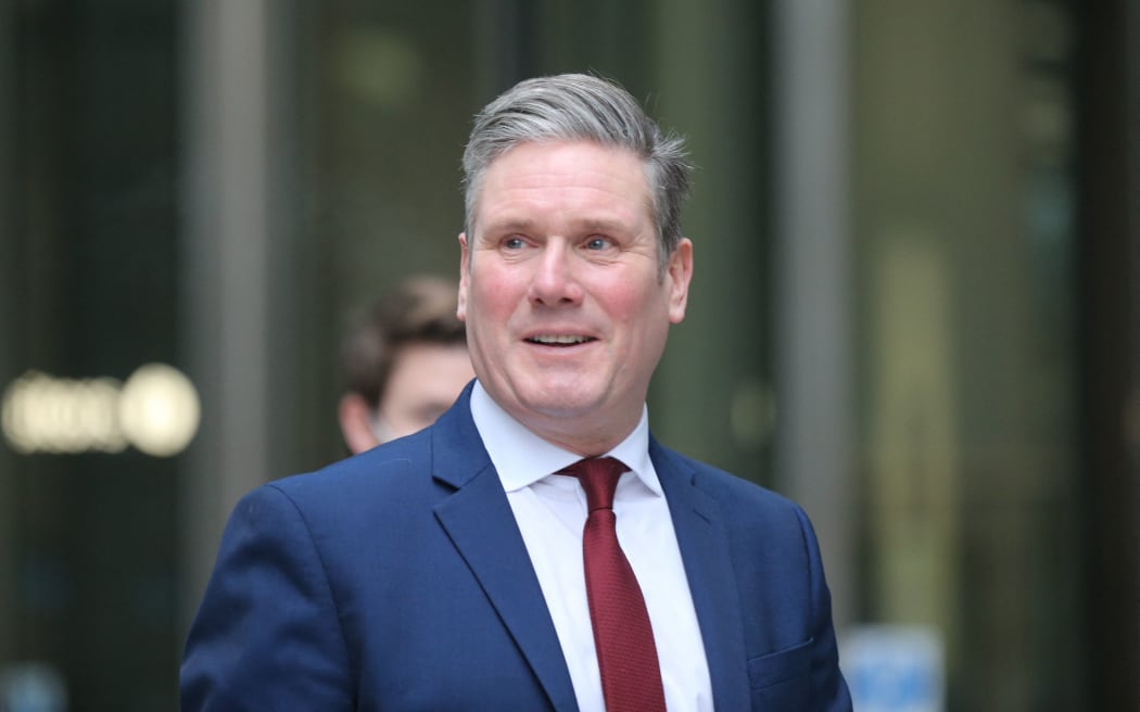 British Labour Party leader Sir Keir Starmer leaves the BBC headquarters in London, United Kingdom on January 10 2021.