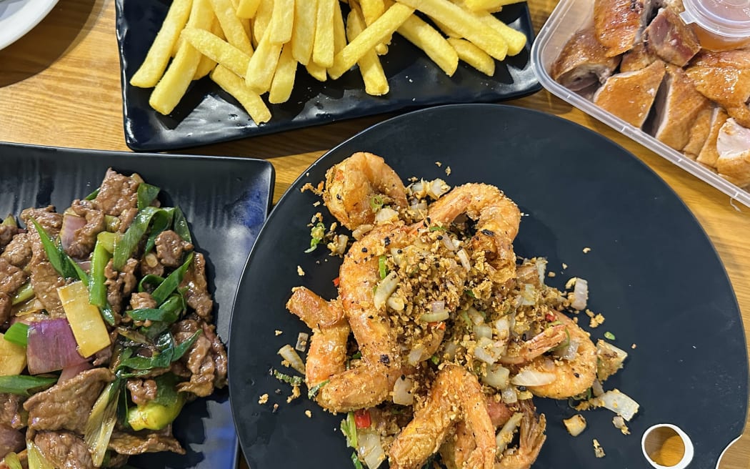 A fusion of cultures: both classic Cantonese dishes and local New Zealand cuisine are served at a seafood restaurant in Rotorua.