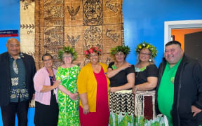 Siale Katoa Latu Pasa Faitotonu (L) and colleagues.