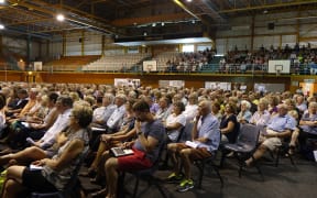 Organisers had to put out extra seating, and use the stands above, to fit the crowds in.