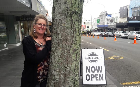 Janes Gallery framing consultant Helen McLorinan says the alder trees look great but cause more trouble than it's worth.