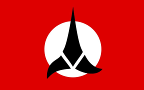 The Klingon Empire flag.
