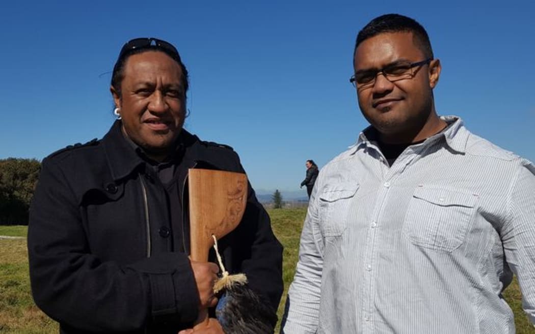 Brad Totorewa of Ngāti Naho, left, and Moko Tauariki.