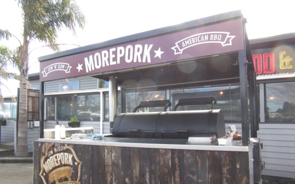 Morepork BBQ's mobile cooker in Kumeū can be taken to events around the region.