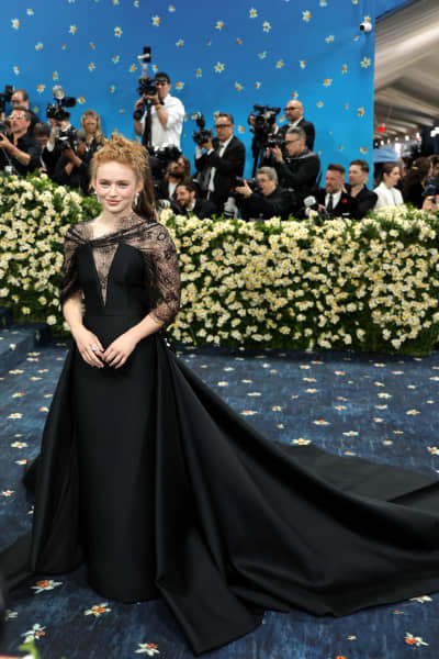 Sadie Sink attends the 2025 Met Gala Celebrating "Superfine: Tailoring Black Style" at Metropolitan Museum of Art on May 05, 2025 in New York City.