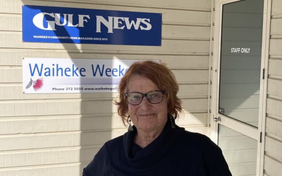 Waiheke newspaper Gulf News editor Liz Waters.
