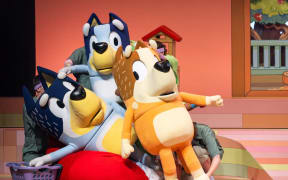 In a new TV special, Bluey's Big Play, families can watch a 45-minute stage production of the popular cartoon. (Supplied: Ben Symons)