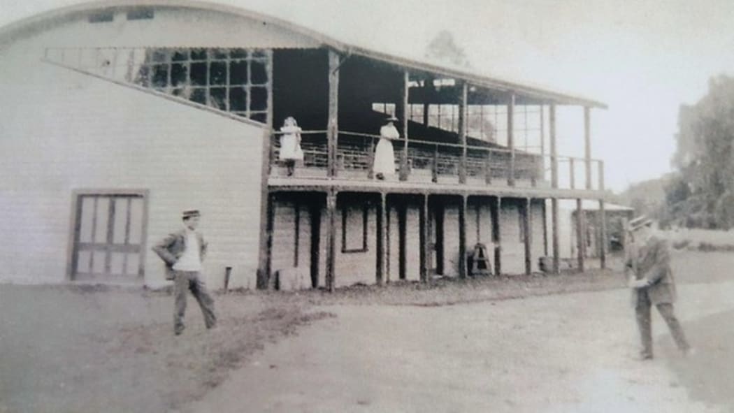 The Takaka grandstand was built in 1899 from local timber.