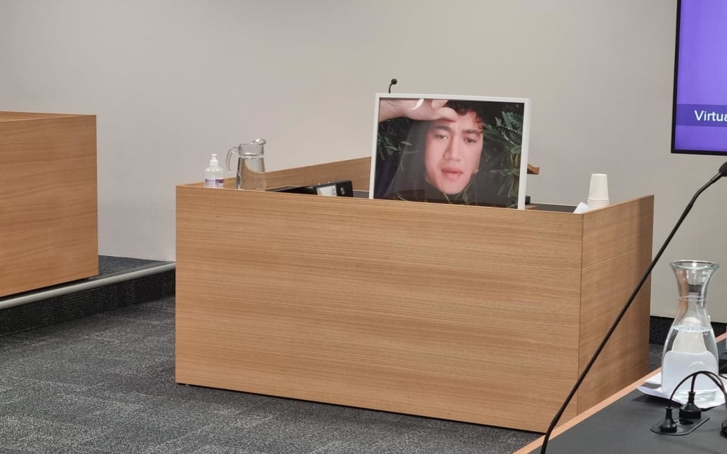 An image of Caleb Moefa'auo positioned in the witness box.