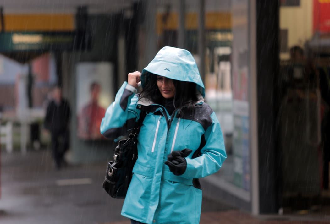 210114. Photo Diego Opatowski / RNZ. Rain in Wellington