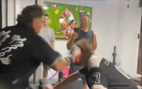 Reece Walsh posted on TikTok a video of him striking a friend in the face while wearing a boxing glove.