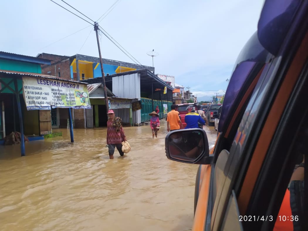 Flooding on the Indonesian island of Flores.