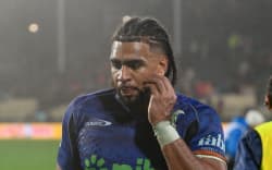 A dejected Hoskins Sotutu of the Blues  after losing  the Super Rugby Pacific - Crusaders v Blues at Apollo Projects Stadium, Christchurch.