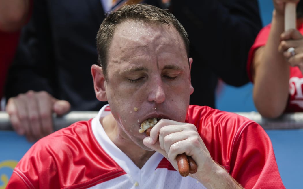 Hot dog eating champion Joey Chestnut.
