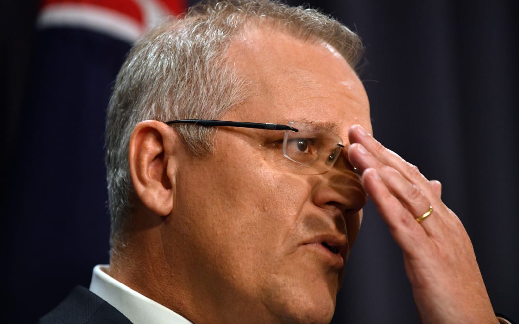 Australia's incoming Prime Minister Scott Morrison speaks at a press conference in Canberra on August 24, 2018 after a stunning Liberal party revolt instigated by hardline conservatives unseated moderate Malcolm Turnbull.