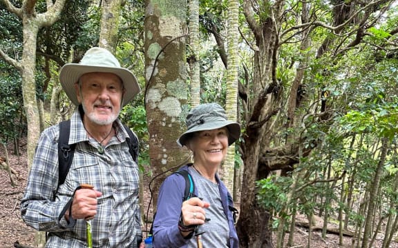 John and Venetia Sherson on the Pahi Coastal Walk