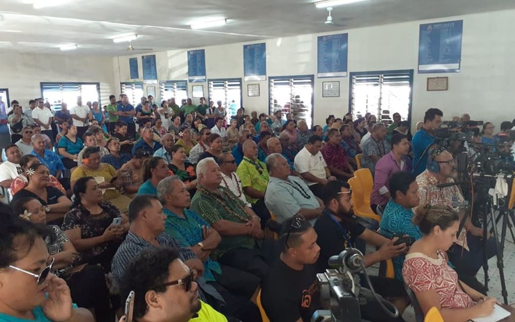 Supporters and members of the HRPP in Apia.