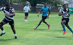 The Fiji men's sevens team train in Oita.