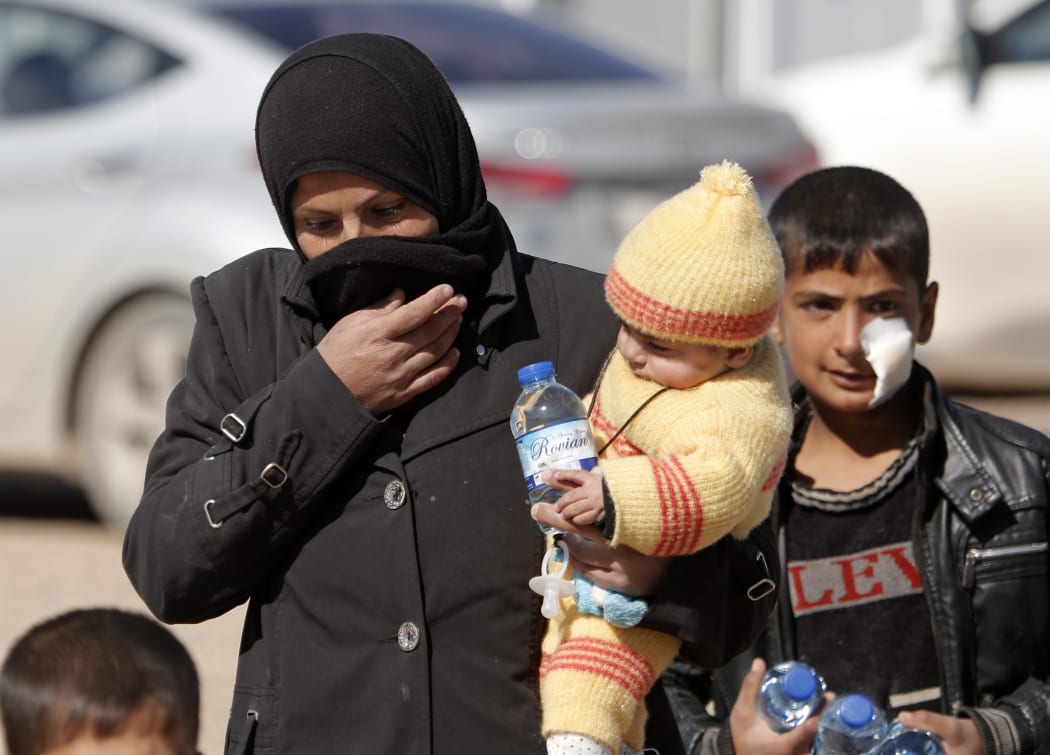 Internally-relocated Iraqis, who left their homes due to clashes between Iraqi forces and Daesh terrorist organization, leave a refugee camp in the Khazir village to return to eastern side of Mosul after the villages being retaken from Daesh (IS) terrorists in Mosul. Taken February 19, 2017.