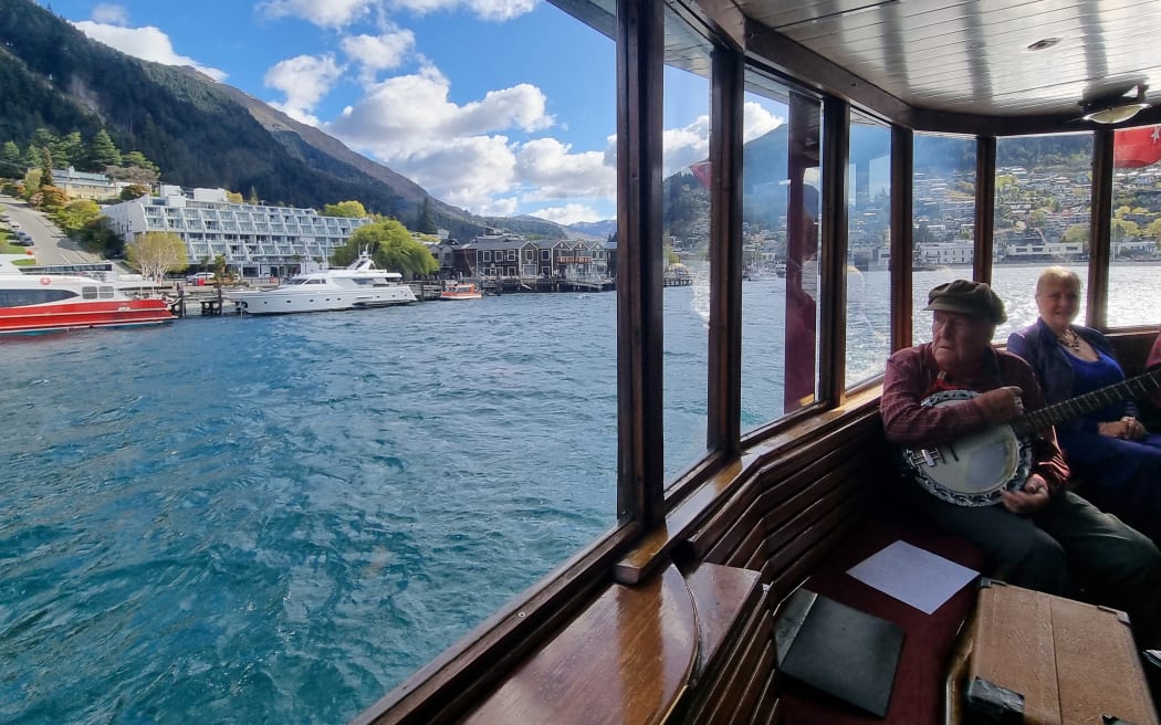 A celebratory excursion was held for the 110th birthday of the TSS Earnslaw, on Queenstown's Lake Whakatipu.