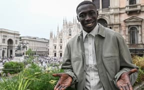 Influencer and TikToker Khaby Lame is pictured during an interview with AFP on September 18, 2024 in Milan. (Photo by GABRIEL BOUYS / AFP)
