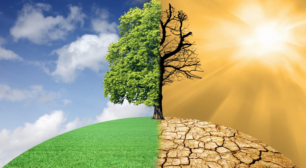 Climate change, conceptual illustration